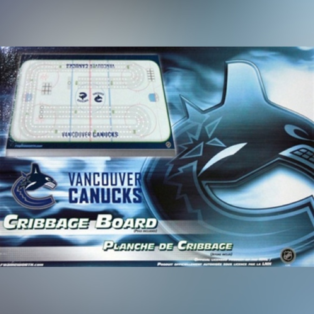 BRAND NEW Vancouver Canucks Cribbage Board NHL